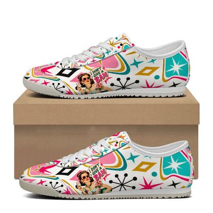 Funny Mahjong Lover I Don't Give A Bam Retro Casual Sneakers