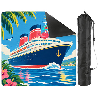 Mini Mahjong Mat, Set To Sail Cruise Designed - Splash Of Mahj And Color Co.