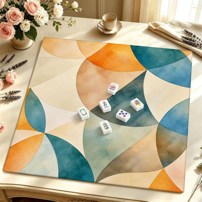 Art Deco Dayz Mahjong Mat Sleek Surface - Splash Of Mahj And Color Co.