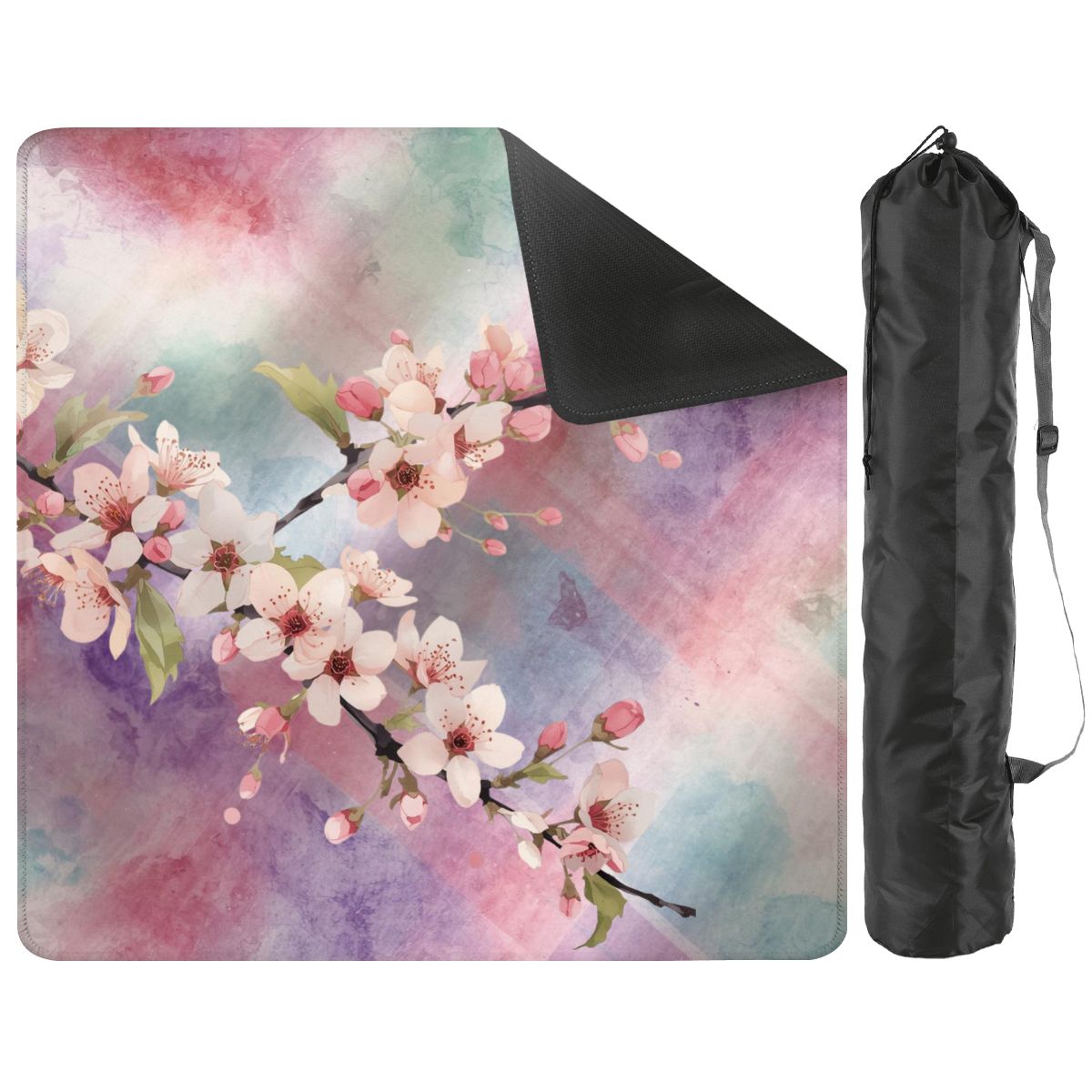 Blossoms In Bloom Pastel Watercolor Mini Mahjong Mat