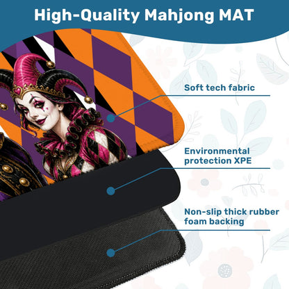 Mahjong Halloween Joker Jesters Harlequin Designed Mahj Mat
