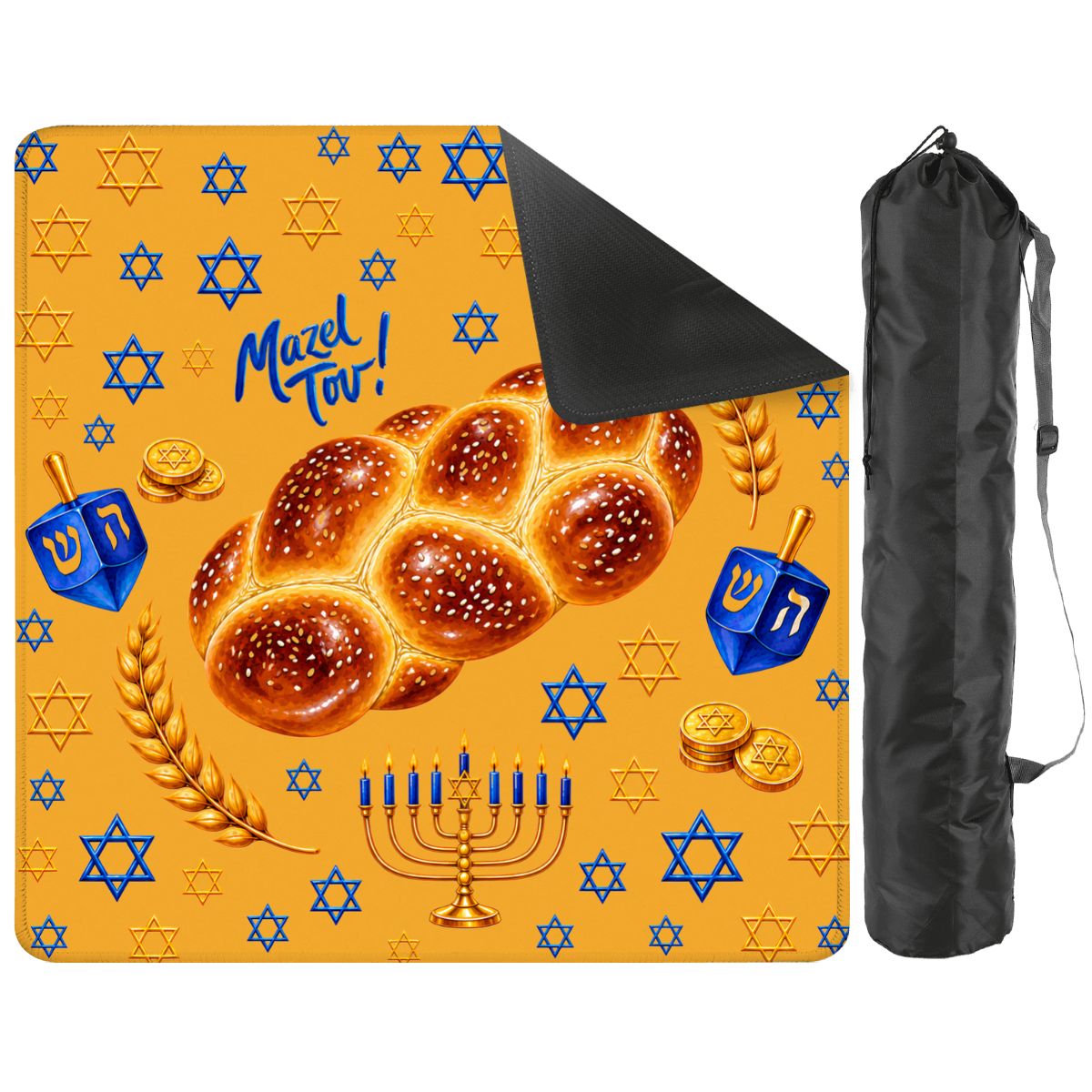 Mazel Tov Hanukkah Mahjong Mat - Splash Of Mahj And Color Co.