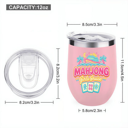 Mahjong Girls Cruise Egg - Shaped Tumbler - Splash of Color Co.