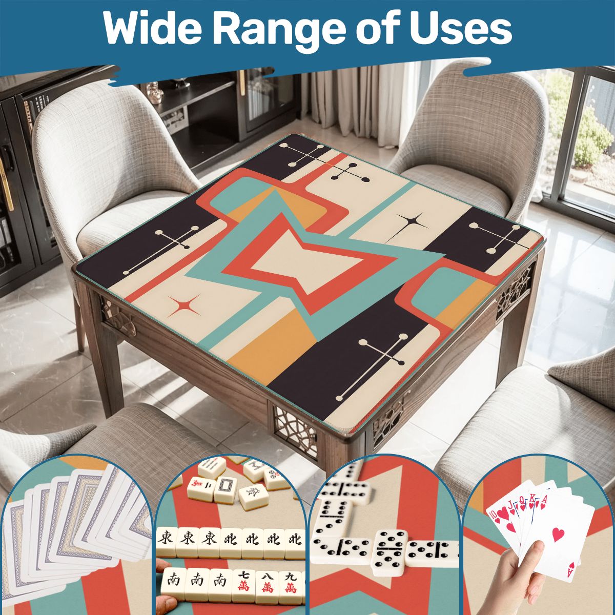 Mod Squad Mahjong Mat Lucky Grid - Splash of Color Co.