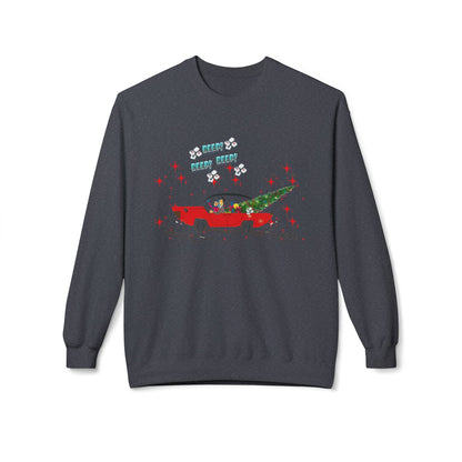Nostalgic Mahjong Funny Vintage Designed  Christmas Crewneck Sweatshirt, Cozy Christmas Sweater For Mahj Lover