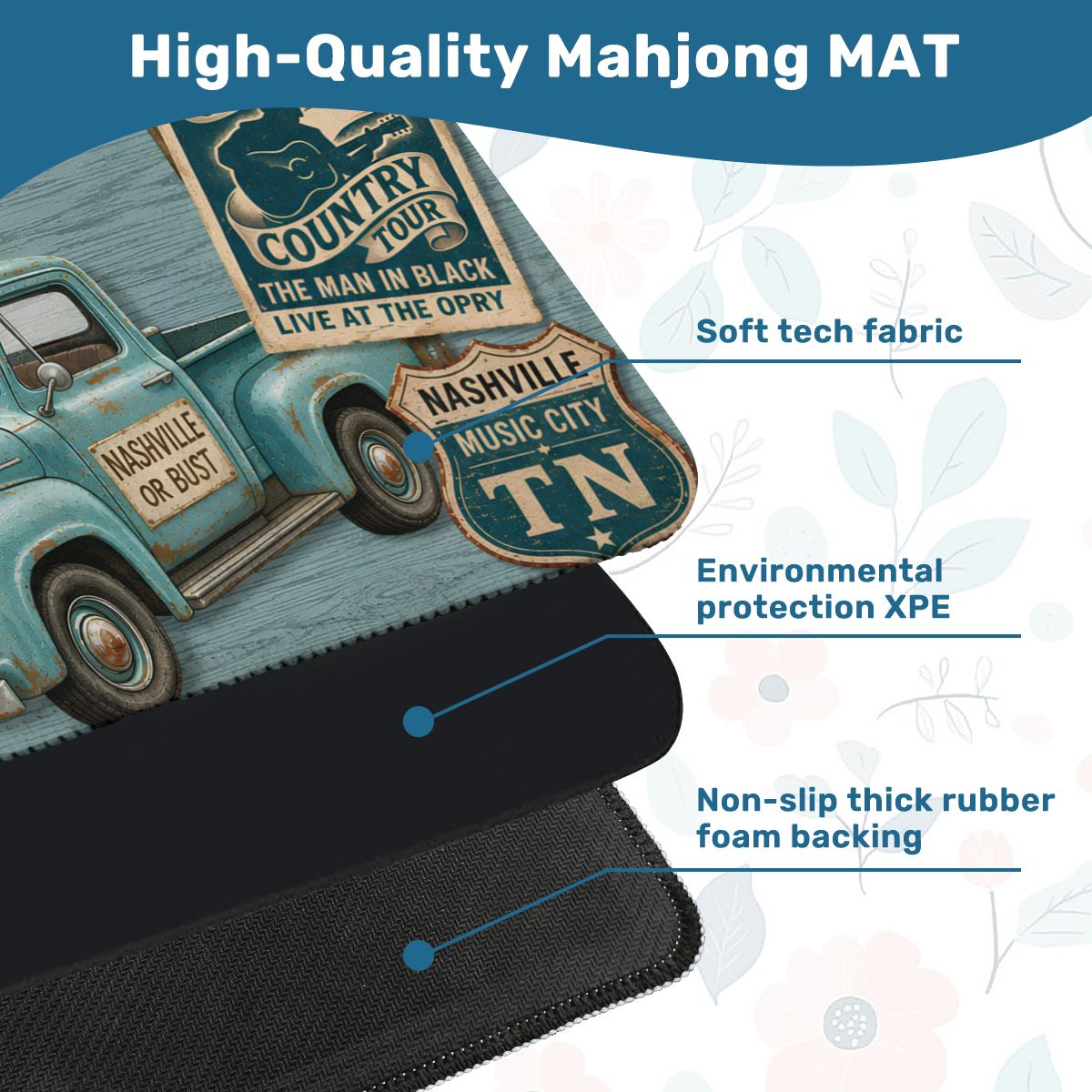 Tennessee State Pride Country Road Mahjong Mat