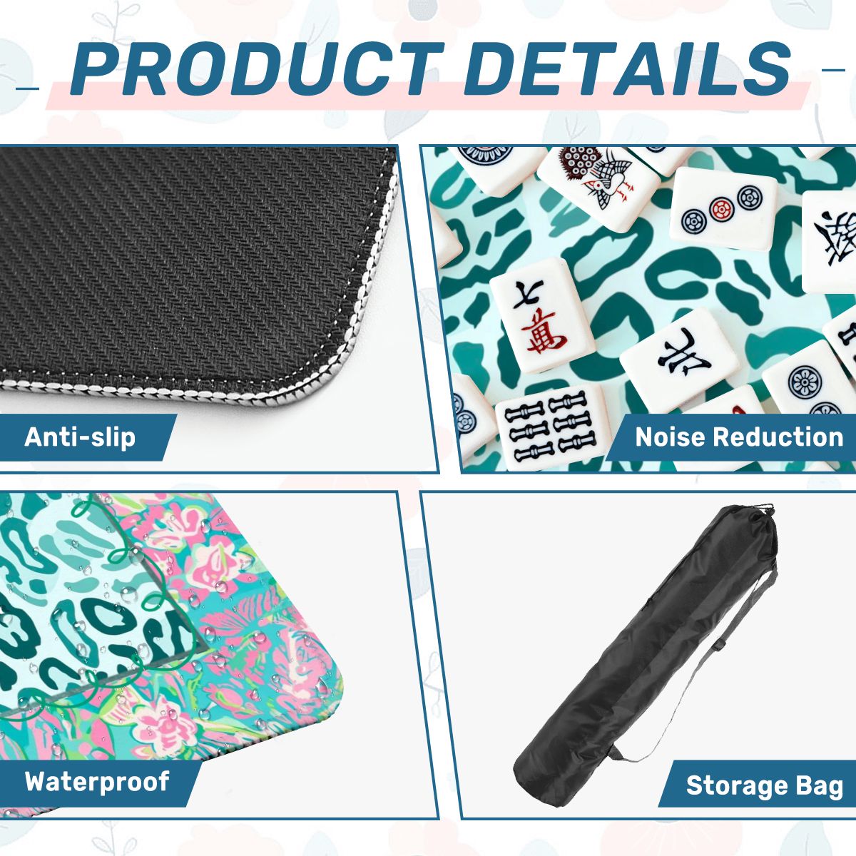 Preppy Pastel Cotton Candy Wild Thing Mahjong Mat - Splash of Color Co.