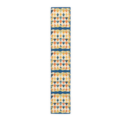 Modern Mazel Jewish Designed Table Runner — Geometric Designed Decor - Splash of Color Co.