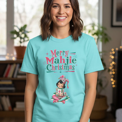 Merry Mahjie Christmas Tee, Whimsical Mahj Lover Gift