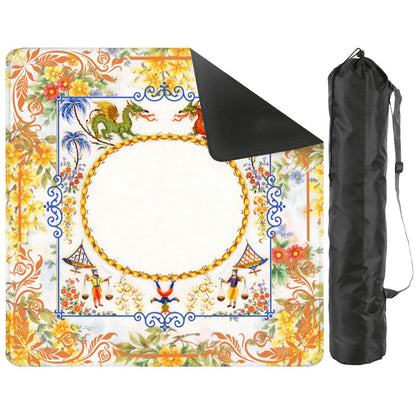 The Cirque Chinois Floral Mahjong Mat - Splash Of Mahj And Color Co.