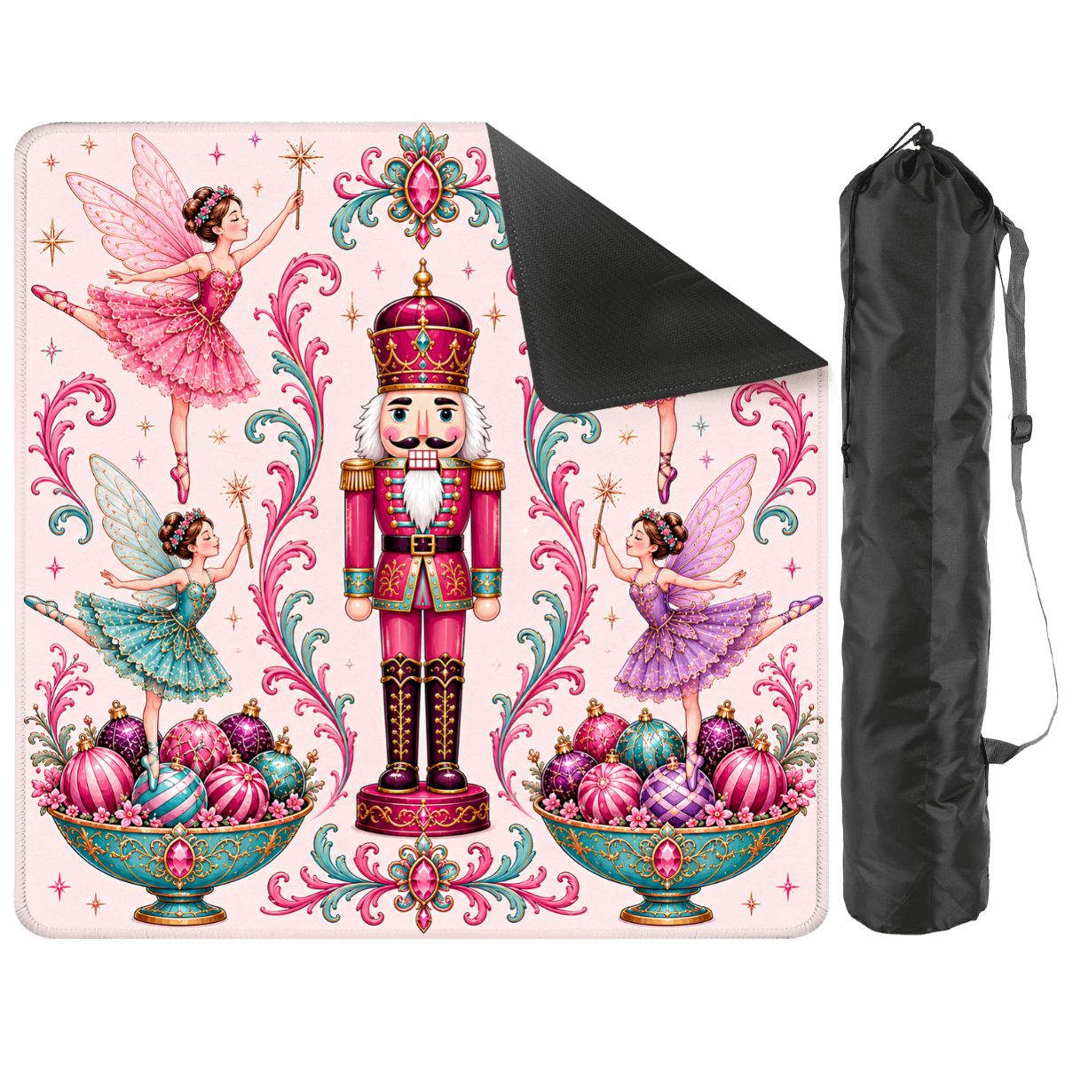 Sugar Plum Holiday Nutcracker Christmas Mahjong Mat - Splash Of Mahj And Color Co.