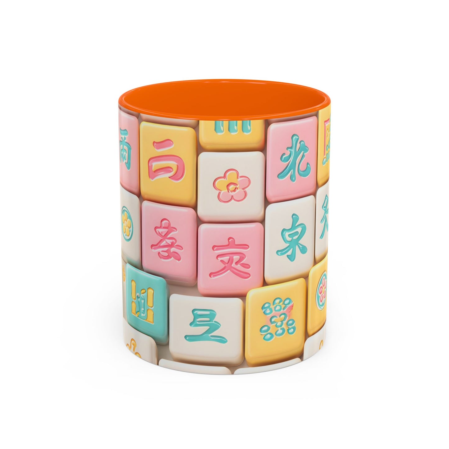 Pastel Mahjong Tile Pattern Mug | Accent Coffee Mug - Splash of Color Co.
