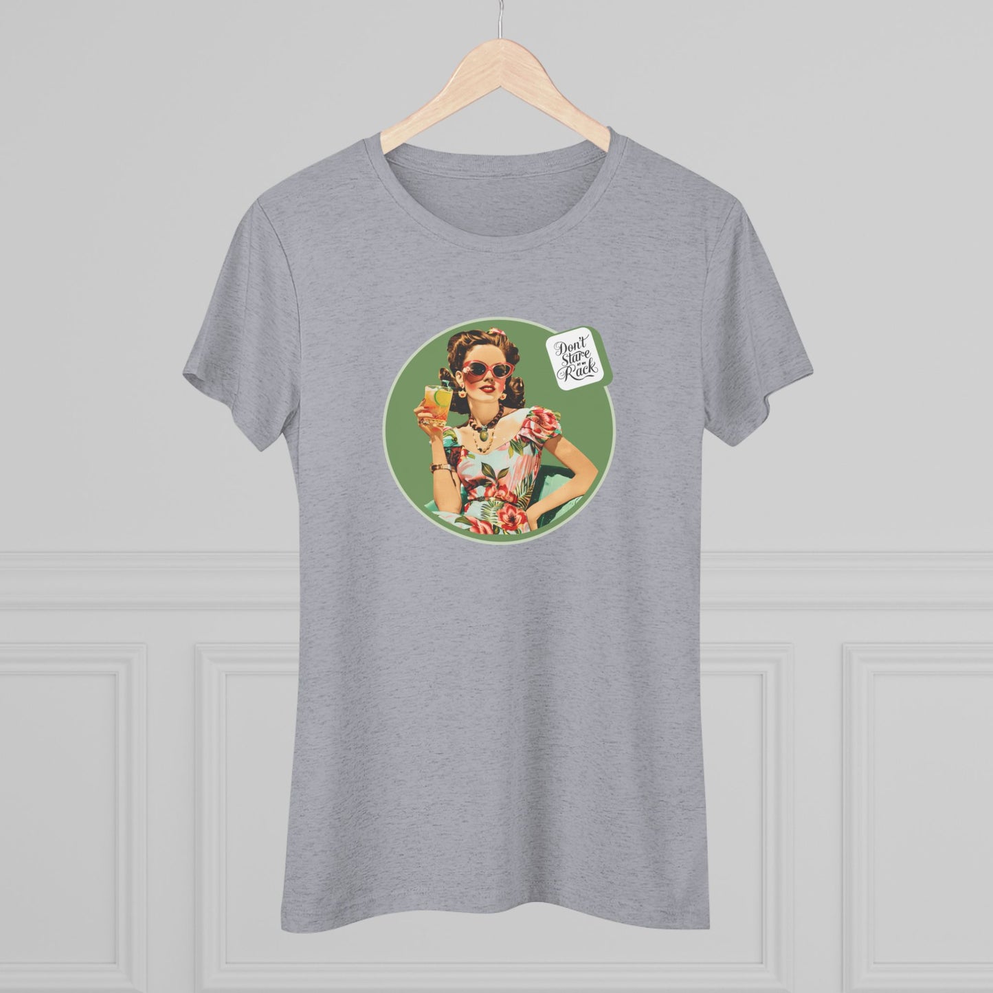 Funny Mahjong Tee, Don't Stare At My Rack Women's Cut