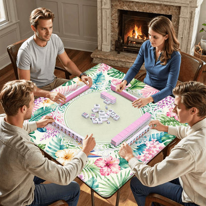 Jungle Love Pastel Chinoiserie Mahjong Mat