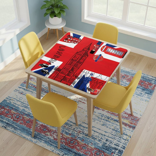 London Calling Station To Station Black Cab Mahjong Mat - Splash of Color Co.