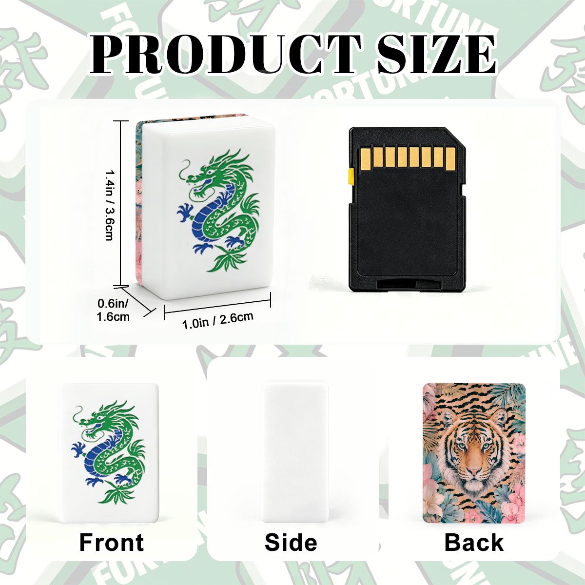 Tiger es' Tropical Chinoiserie Jungle Mahjong Tiles And Carry Case - Splash Of Mahj And Color Co.