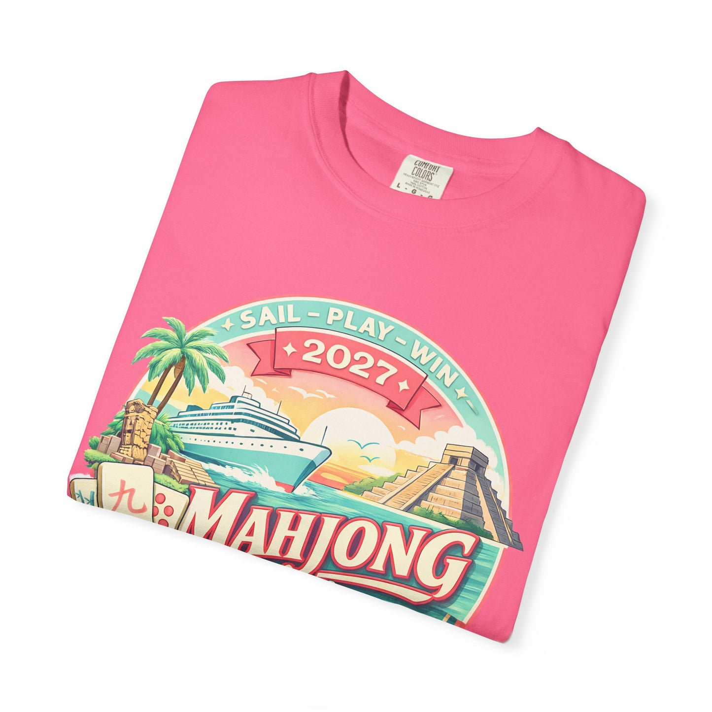 Mahjong Cruise 2027 T-Shirt — 2027 Mexico & Honduras Vintage Cruise Tee - Splash of Color Co.