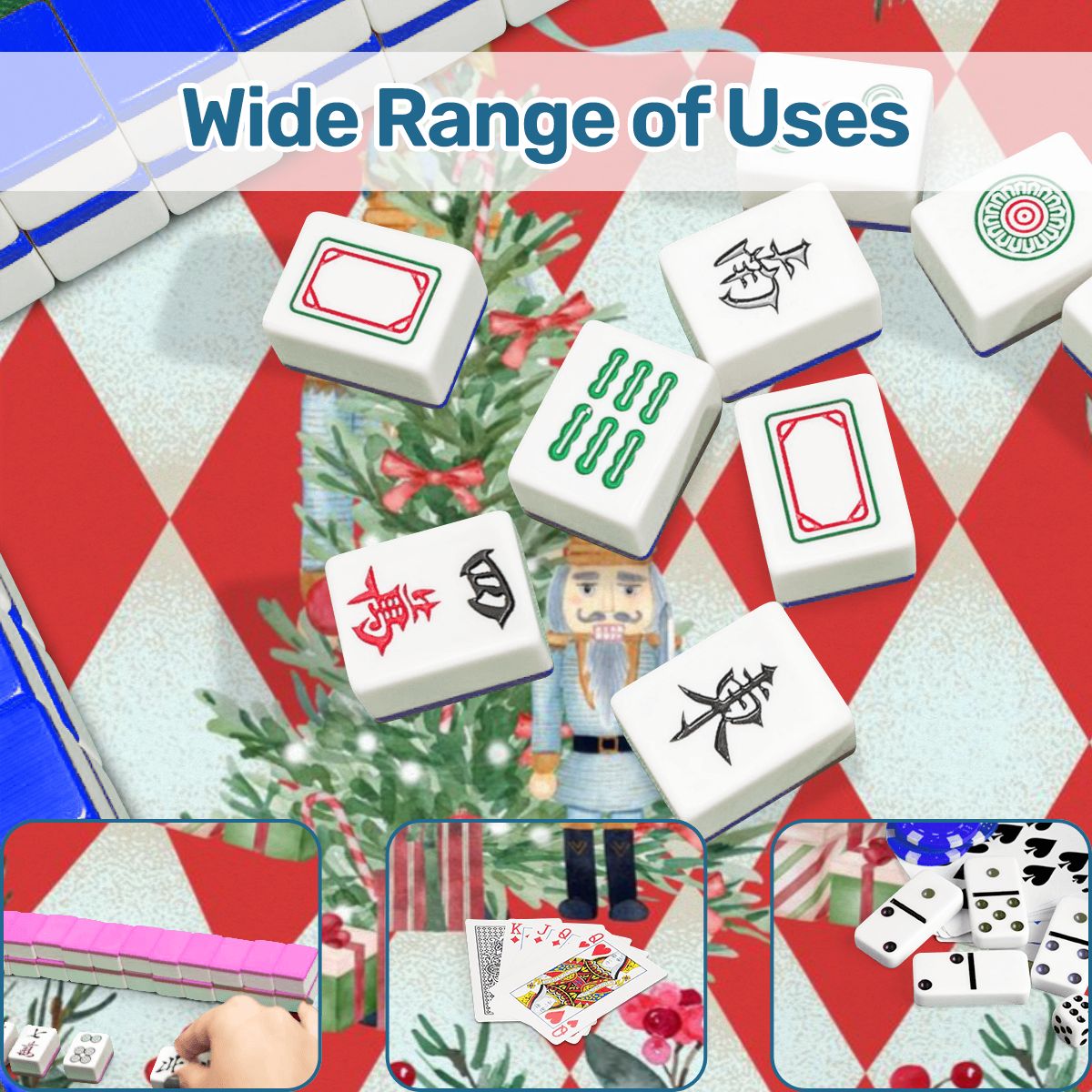 Nuttier Than A Nutcracker Christmas Mahjong Mat - Splash Of Mahj And Color Co.