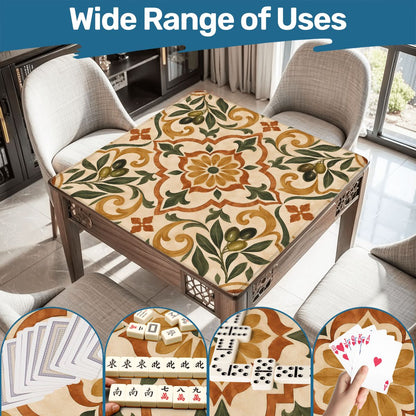 Old World Tuscan Mediterranean Charm Mahjong Mat - Splash Of Mahj And Color Co.