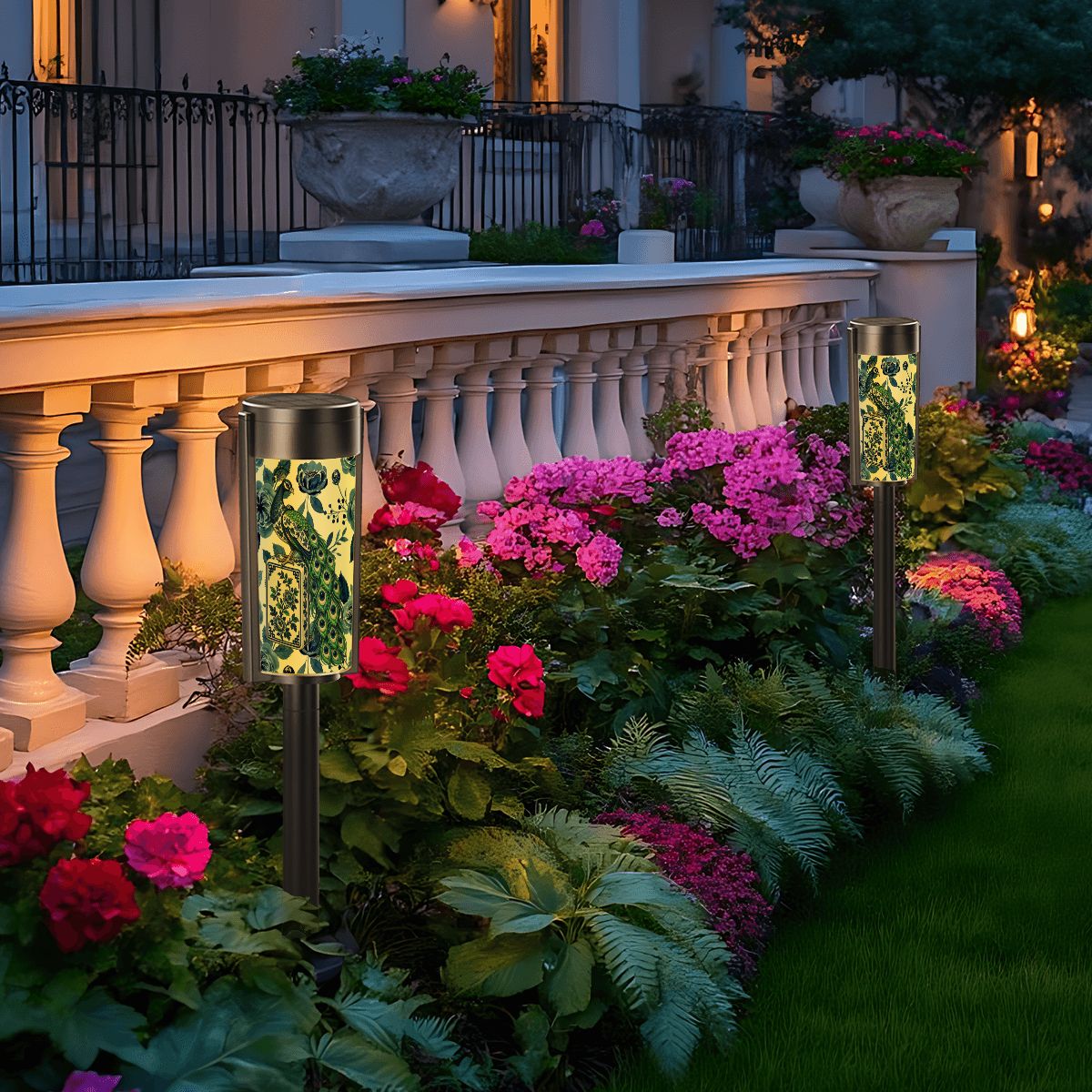 Proud As A Peacock Mahjong LOVER Outdoor Garden Solar Lights - Splash Of Mahj And Color Co.