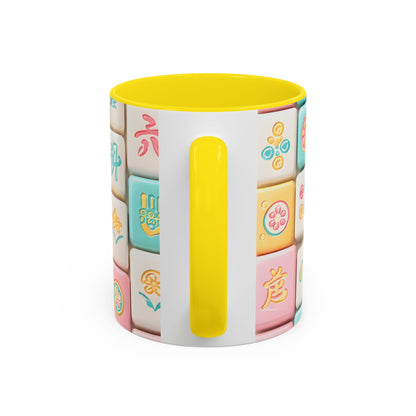 Pastel Mahjong Tile Pattern Mug | Accent Coffee Mug - Splash of Color Co.