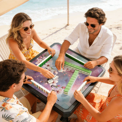 Blossoms In Bloom Pastel Watercolor Mini Mahjong Mat