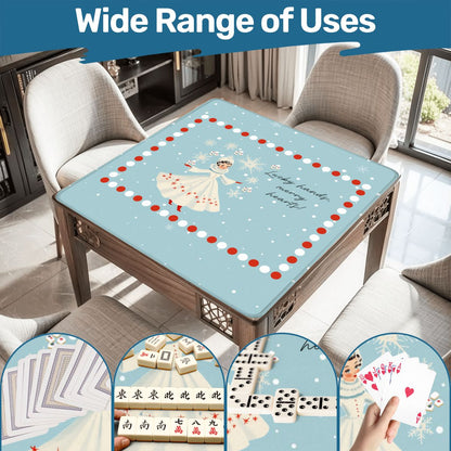 Mahjong Christmas Winter Game Mat Lucky Hands Merry Hearts Nostalgic Christmas Mahjong Mat