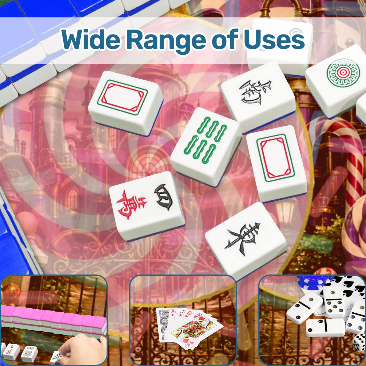 Whimsical Imagination Candy Themed Mahjong Mat - Splash of Color Co.
