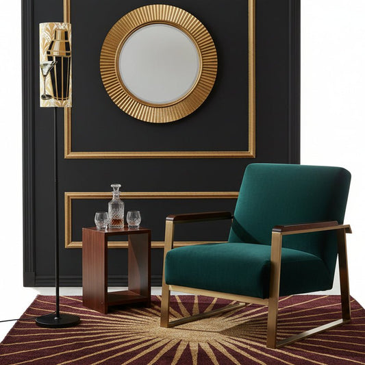 Art Deco Martini Shaker And Cocktail Hour Modern Floor Lamp - Splash Of Mahj And Color Co.