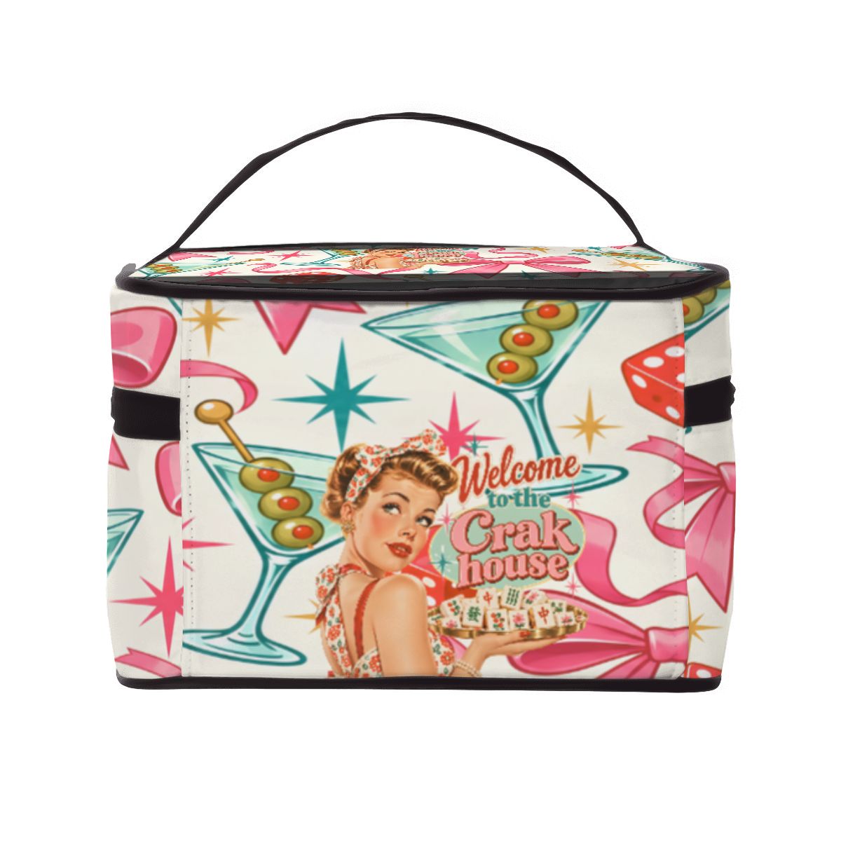 Welcome To The Crak House Nostalgic Portable Mahjong Tile Bag