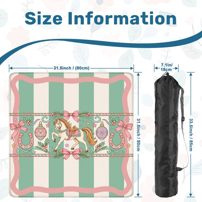Wild West Wonderland Mahjong Preppy Striped Mahj Christmas Mat