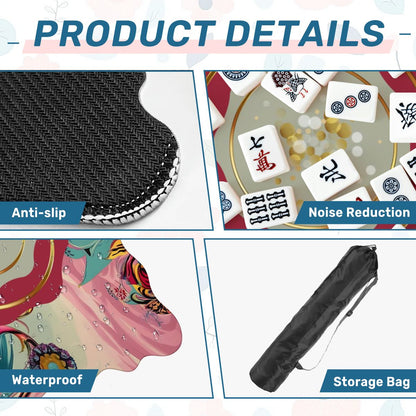 Bohemian Bejeweled Scalloped Mahjong Mat