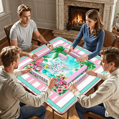 Southern Charm Beach House Mahjong Mat - Splash of Color Co.