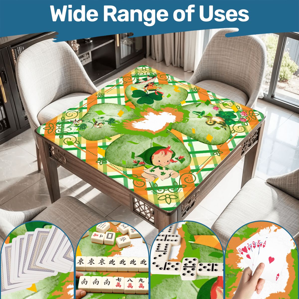 Luck Of The Irish, Vintage Nostalgia Charming Mahjong Mat - Splash of Color Co.