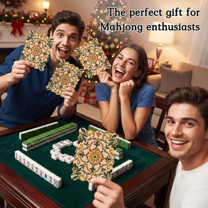 Old World Tuscan Scalloped Mahjong Shuffler Cards Set of 4 - Splash Of Mahj And Color Co.