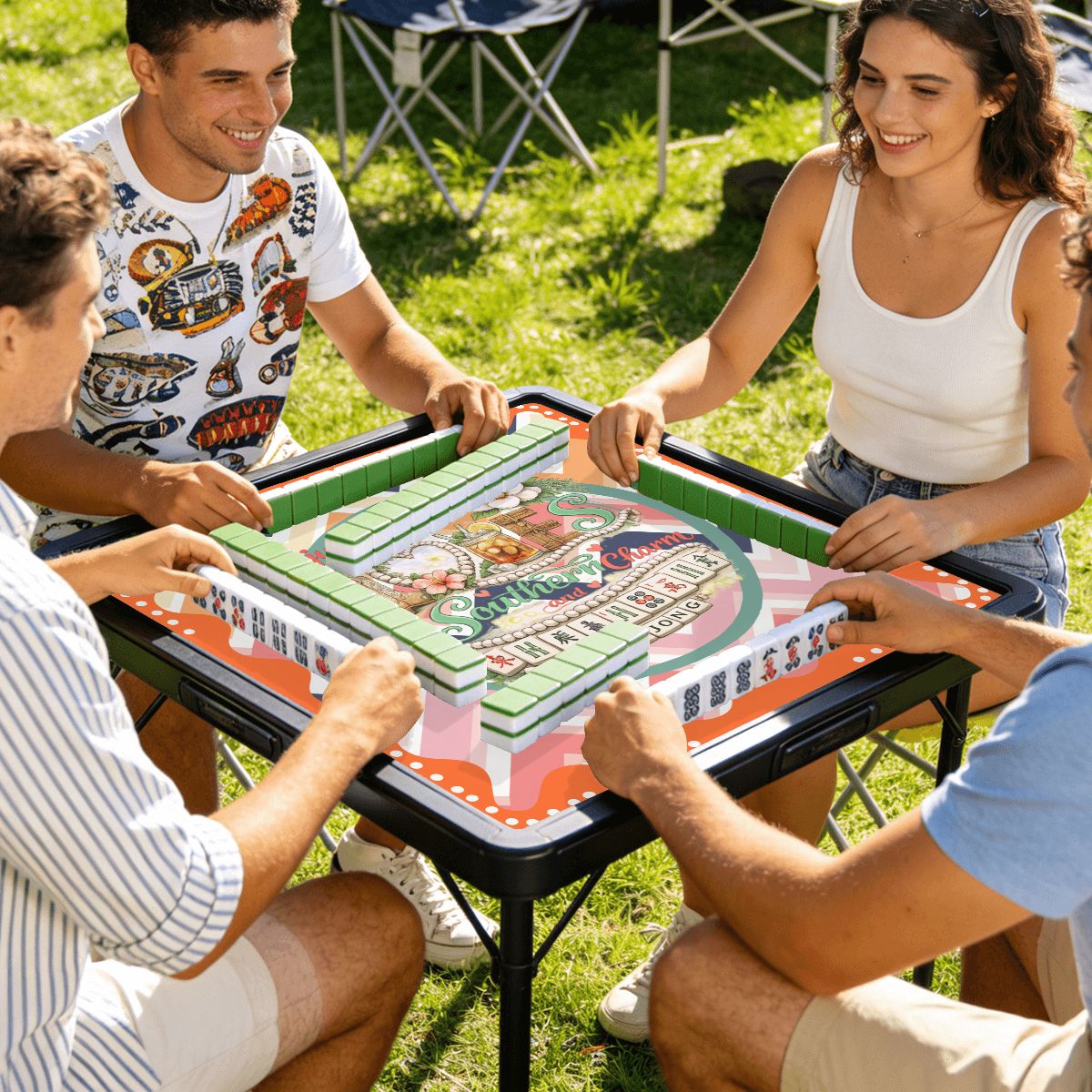 Just A Girl Who Likes Southern Charm And Mahjong Mini Travel Mahjong Mat (Ship Rolled up)