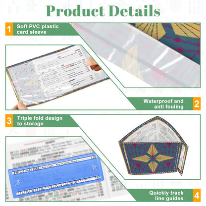 Art Deco Speakeasy Golden Glitz & Berry Blitz 4 Mahjong Card Holder with Line Finder - Splash of Color Co.