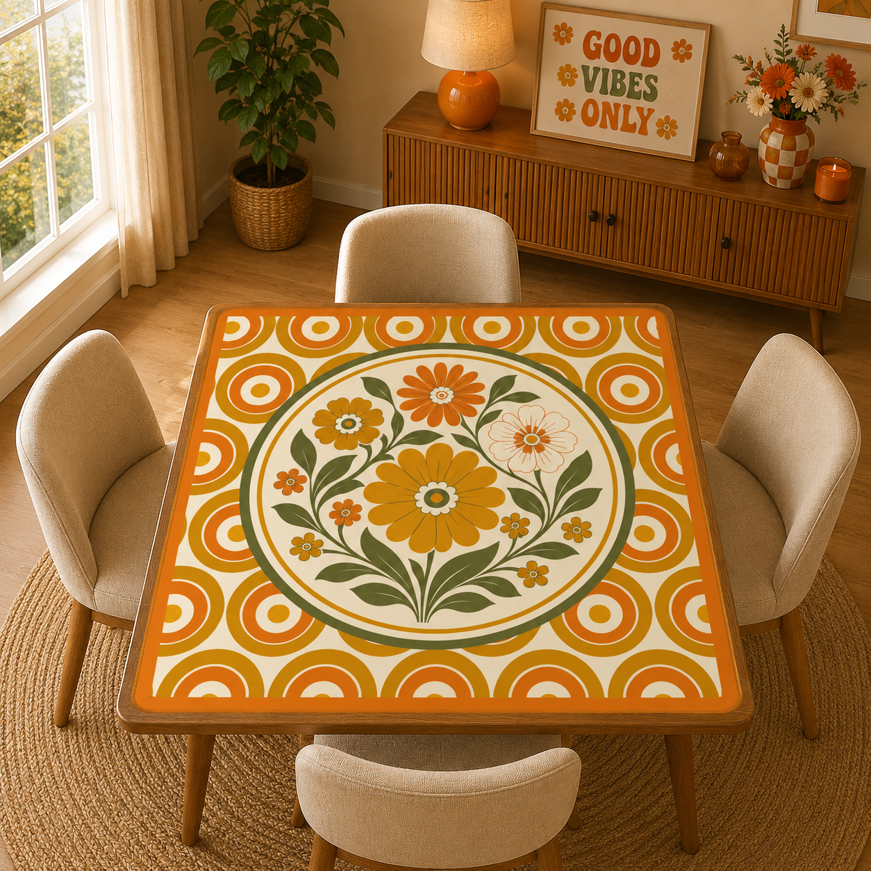 Nostalgic Floral Garden Party Mahjong Mat