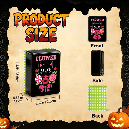 Limencello Cane Back Engraved Halloween Mahjong Tiles Gothic Dessert With Carry Case