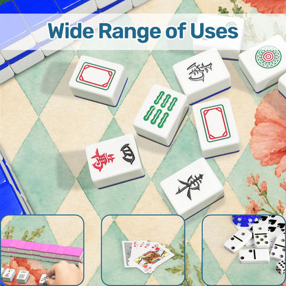 Harlequin Romance Summer Poppy Mahjong Mat - Splash Of Mahj And Color Co.