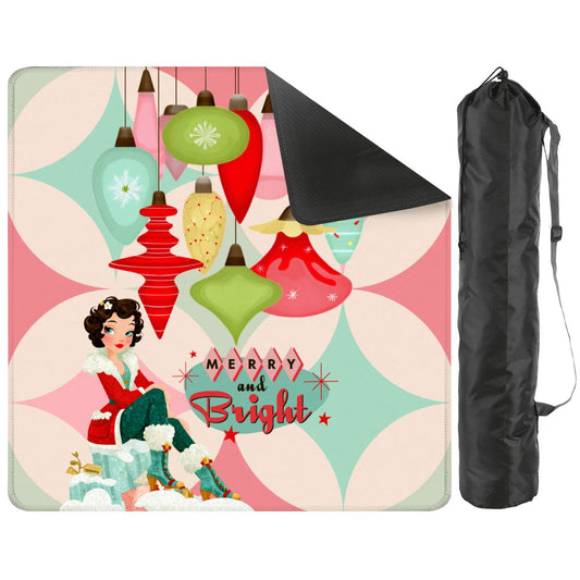 Very Merry And Bright Nostalgic Christmas Mahjong Mat - Splash Of Mahj And Color Co.