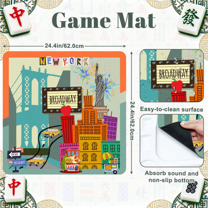 New York City Vibes Mini Mahj Mat And Foldable Mahjong Table - Splash of Color Co.