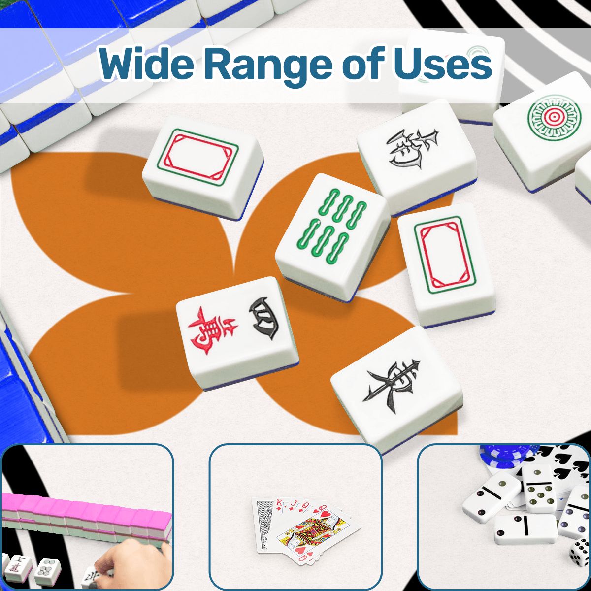 Calm Before Clack Modern Minimalist Geometric Designed Mahjong Mat - Splash of Color Co.