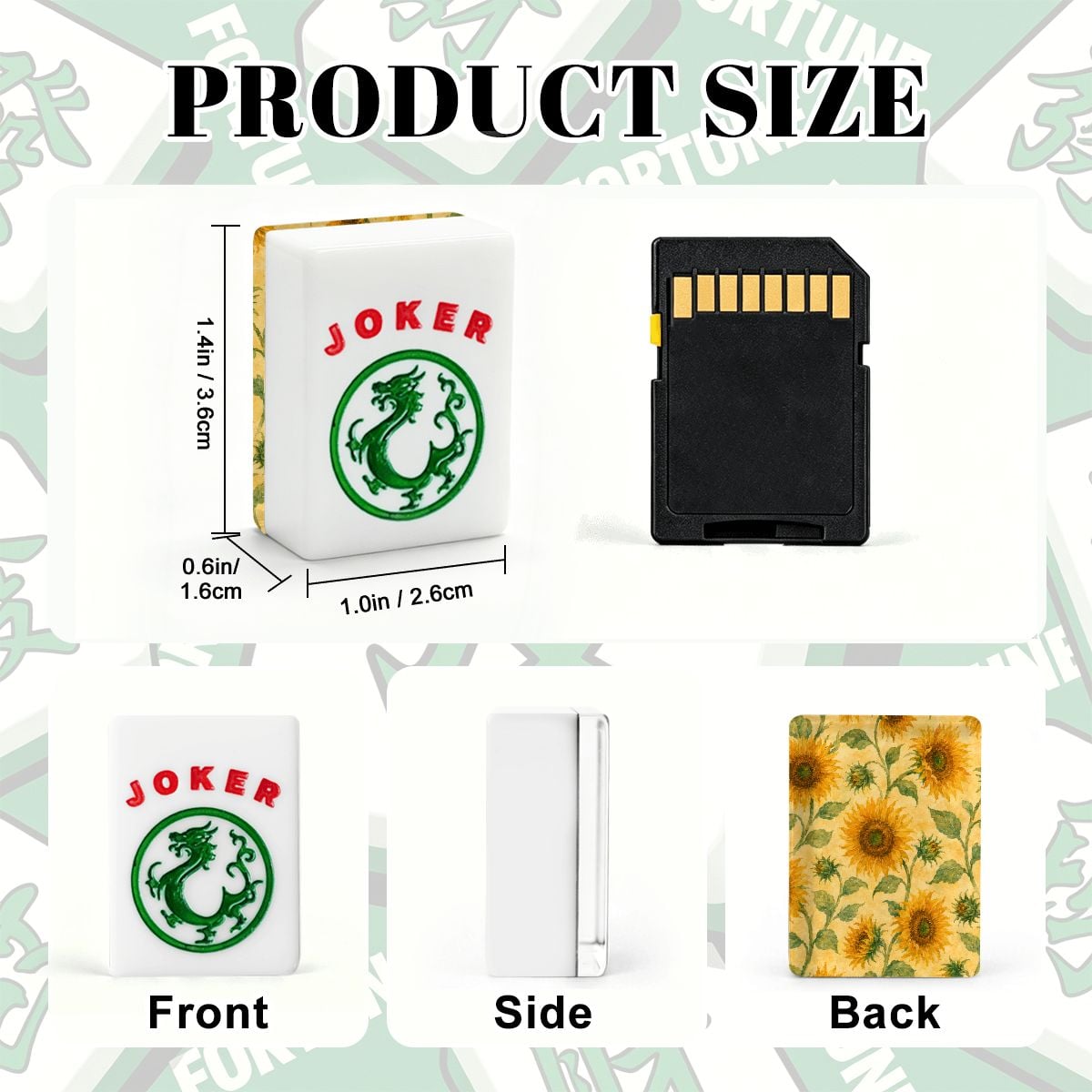The Mahj Gogh Watercolor Sunflower American Mahjong Tiles And Carry Case - Splash Of Mahj And Color Co.