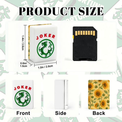 The Mahj Gogh Watercolor Sunflower American Mahjong Tiles And Carry Case - Splash Of Mahj And Color Co.
