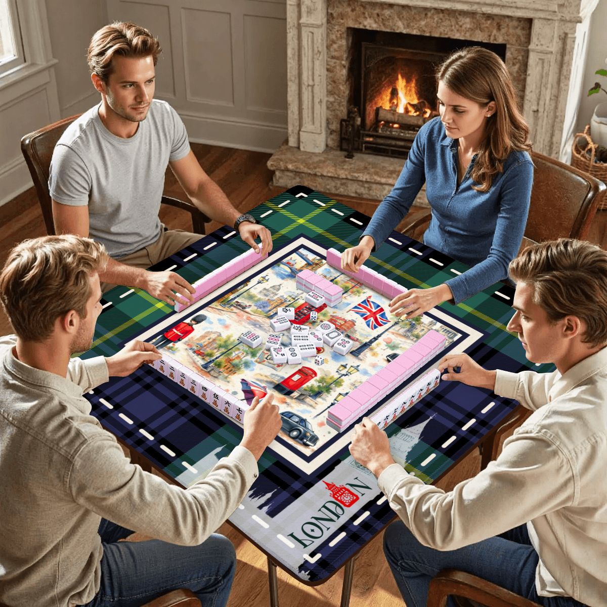Streets of London Mahjong Mat - Splash of Color Co.