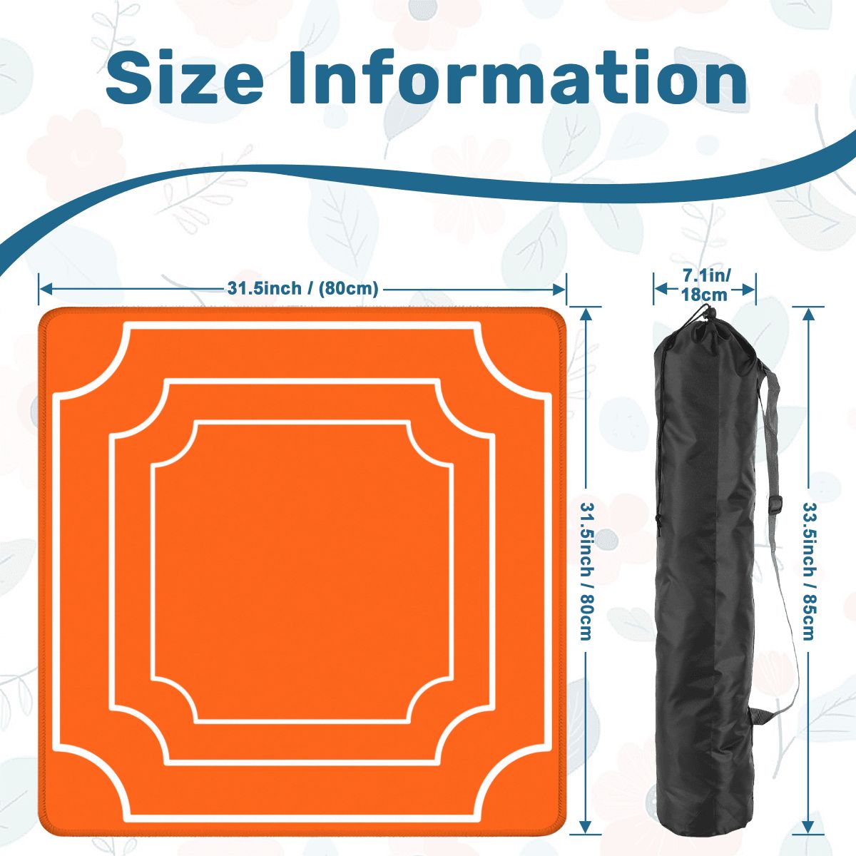 Plain And Simple Minimalist Orange Mahjong Mat - Splash of Color Co.