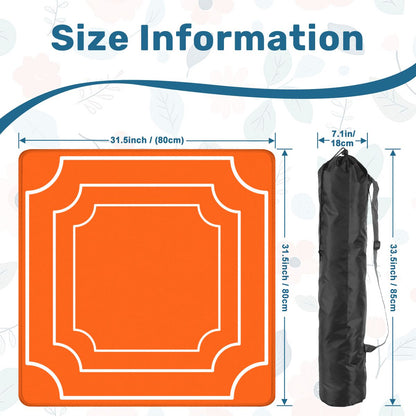 Plain And Simple Minimalist Orange Mahjong Mat - Splash of Color Co.