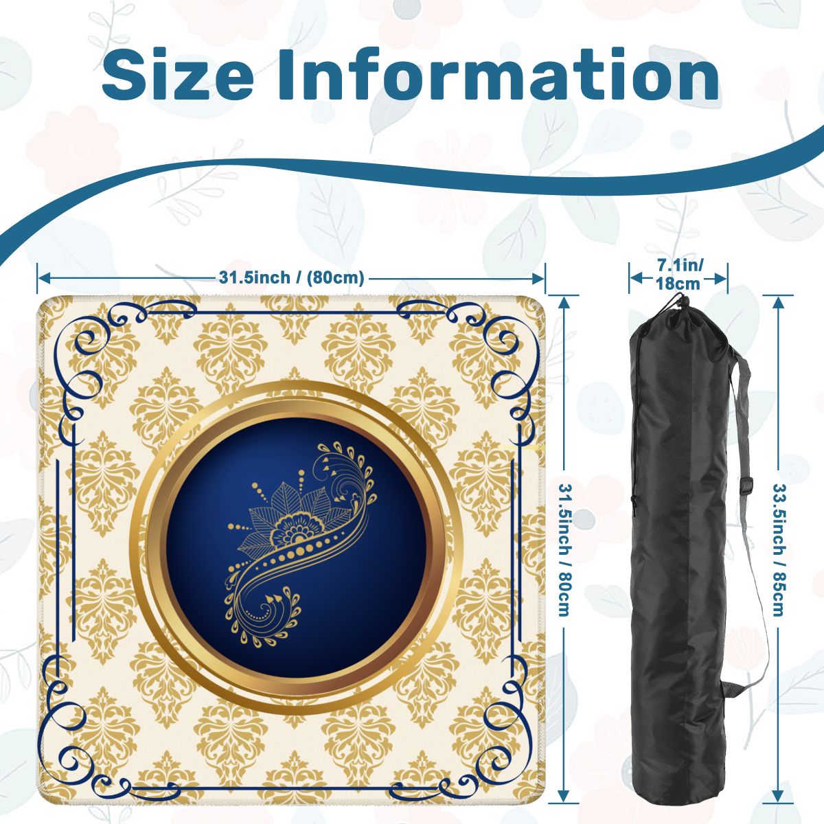 Art Deco Golden Gilded Brocade Mahjong Mat - Splash of Color Co.