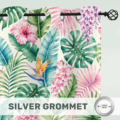 Polynesian Floral Jungle Blackout Curtains